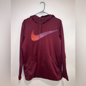 Maroon/Red Nike Therma Hoodie - Large